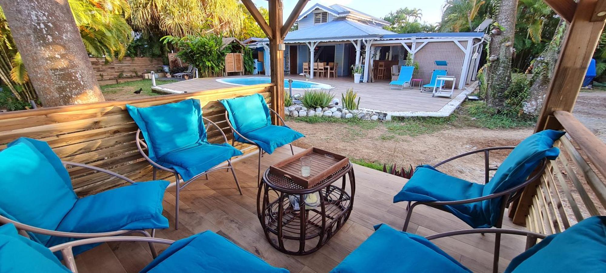 Gite Kaz A Topaze, Piscine, Jardin Tropical Sainte-Rose Exterior foto